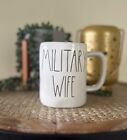 RAE DUNN mug “MILITARY WIFE” Color White, Brand New