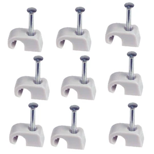 Nagelschelle,Rundschelle,Kabelschelle für Kabel mit Ø4-7 mm,25mm Nagel,100Stück - Bild 1 von 2