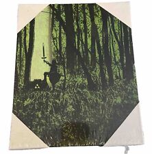 Legend Of Zelda Link Silhouette Forest 8×10 Printed Canvas Wall Art Sealed