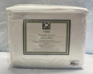 Living Quarters King Sheet Set 6 Piece, 1000 Thread Count, White, New - Picture 1 of 3