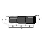 Jetex Exhaust Tube / Pipe Stepped Sleeve - 2.5 Inch, Aluminised Steel