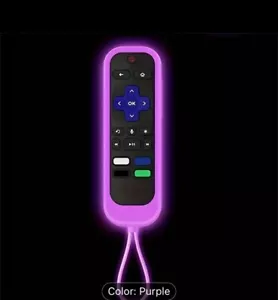 Purple Shockproof Case for Roku Ultra Roku 1 2 3 4 Remote Control Silicone Cover - Picture 1 of 7