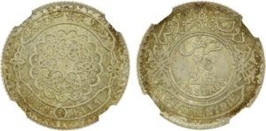 LEBANON - S Y R I E , SILVER 25 PIASTRES 1929 - NGC MS 64 , RAREH - Picture 1 of 3