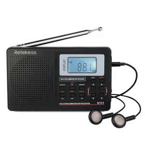 Retekess V111 Radio Portátil FM/AM/SW Altavoz Estéreo Digital Radio Recargable - Imagen 1 de 14