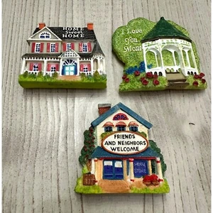 Home Sweet Home & Friends Welcome Magnet Set Resin Set of 3 - Picture 1 of 5