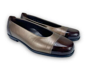 SAS Maui Bronze Patent Leather Casual Slip On Ballet Loafers Shoes Womens 7.5 M