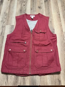 Duluth Trading Co. Vest, Men's Size Large, Red, Full Zip, Front Pockets Jacket - Picture 1 of 7