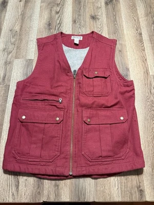 Duluth Trading Co. Vest, Men's Size Large, Red, Full Zip, Front Pockets Jacket - Image 1 of 4