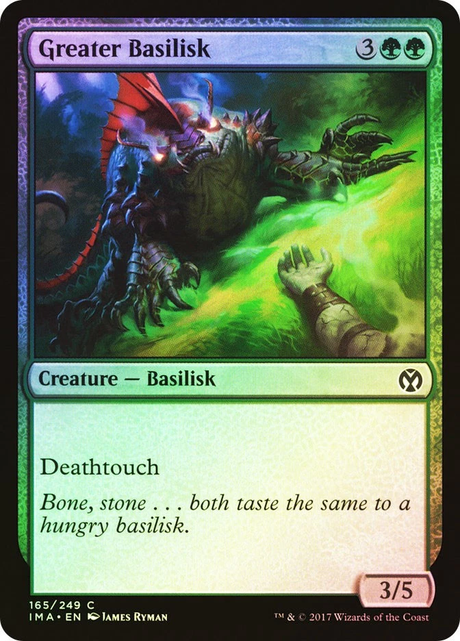 MTG FOIL Greater Basilisk  - Iconic Masters #165 - Image 1 of 1