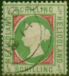 Heligoland 1869 1/2sch Yellow-Green & Rose SG6a V.F.U - Picture 1 of 1
