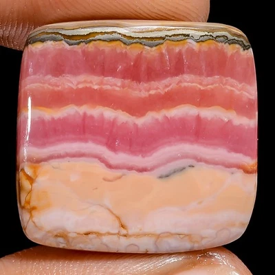 100% Natural Rhodochrosite Cushion Cabochon Gemstone 43 Ct. 22X22X5 mm X-25199 - Image 1 of 2
