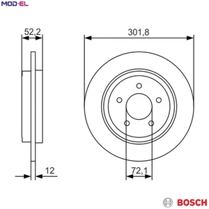 2x BRAKE DISC 0 986 479 A53 FOR FORD YF 2.0L GZ 2.3L 4cyl ESCAPEAJ 3.0L 6cyl - Picture 1 of 9