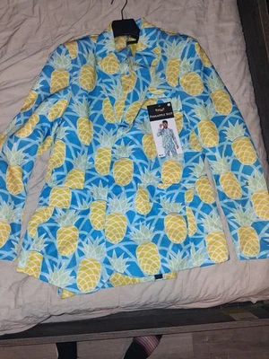 Mens Pineapple Suit And Tie With Pants - Image 1 of 4