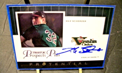 Max Scherzer - 2007 Tristar Prospects Plus Minor League Card # PT-MS - Autograph - Image 1 of 4
