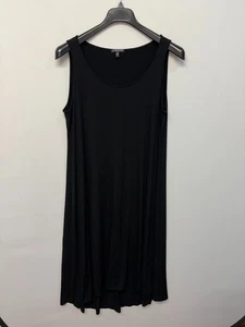 Abito Cami Eileen Fisher senza maniche maxi tank taglia 1X nero misto rayon C020 -16 - Foto 1 di 15