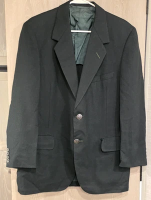 Vintage OXXFORD CLOTHES Made USA Blazer Men's 40S Green Wool Silver Buttons - Image 1 of 4