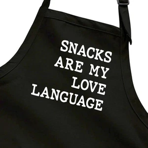 Snacks Are My Love Language Aprons Full Length valentine chef snacks are life - Picture 1 of 10