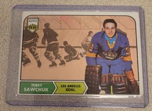 TERRY SAWCHUK 1968-69 TOPPS HOCKEY CARD #34 ORIGINAL & UNALTERED VG/VG+ LA KINGS - Picture 1 of 2