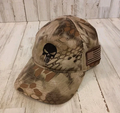 Punisher Ballcap Hat Skull Q3 Technologies Camo Strapback Adjustable  - Image 1 of 4