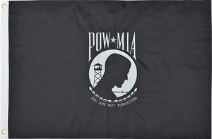 Bandiera POW MIA 2x3 piedi 210D nylon premium ricamata da esterno bandiera doppia faccia - Foto 1 di 1