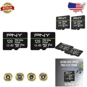 PRO Elite Prime 128GB microSDXC - A2 App Speed, 200MB/s Read, 150MB/s Write - Picture 1 of 12