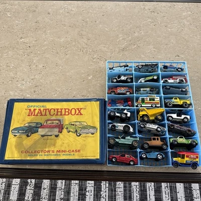 Lotto 24 Auto Vintage 1969 Matchbox Collector Case Superfast Lesney Ford Pickup Mix - Immagine 1 di 4