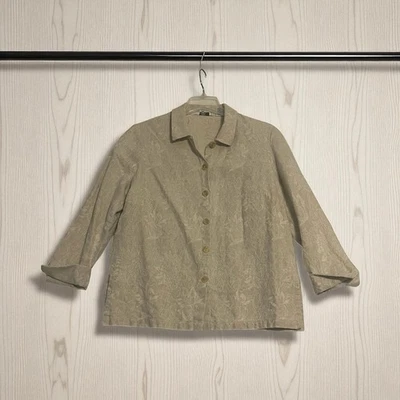 Laura Ashley куртка женщин M бежевый 100% льняной женщин короткий блейзер - Изображение 1 из 4