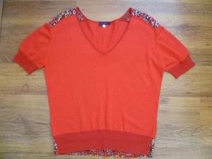 Kenzo Red V-Neck Top Size (L) - Picture 1 of 5