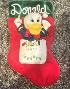 EUC VTG Disney Donald Duck Santa’s Best Stocking W/Tangled Lights - Picture 1 of 6