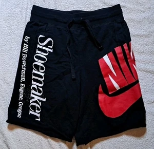 NIKE Fleece Shorts Men’s XS Shoemaker Graphics Black Heritage - Picture 1 of 5