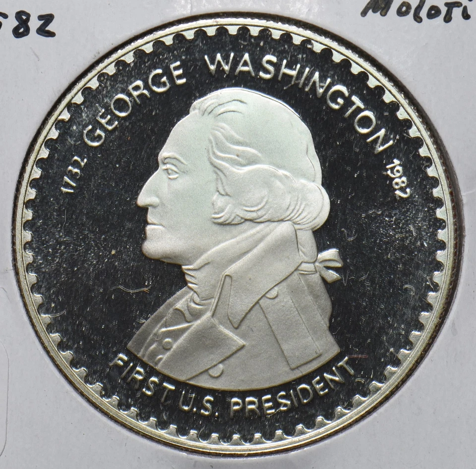 Lesotho 1982 10 Maloti proof geroge washington 294173 combine shipping - Image 1 of 2