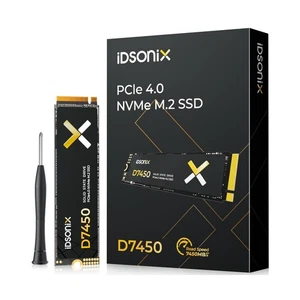 iDsonix M.2 NVME SSD 2TB, 3D NAND TLC, PCIe Gen4X4, Speeds Up to 7450 MB/s, M... - Picture 1 of 9