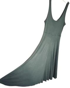Marine Layer Forest Green Lexi Sun In Sleeveless Fit & Flare Rib Maxi Dress L - Picture 1 of 10