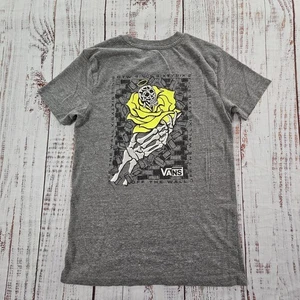 T-shirt manica corta Vans Off the Wall scheletro grigio rosa adulto XS - Foto 1 di 9
