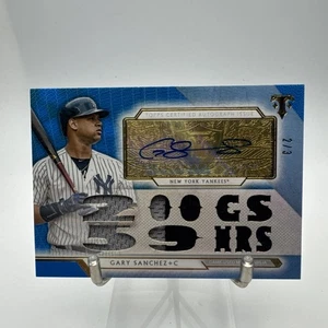 2018 Topps Triple Threads Relics 2/3 Gary Sanchez #TTAR-GS2 Auto - Picture 1 of 4