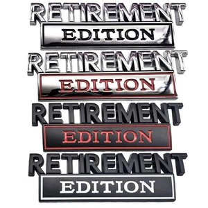 1pz Adesivo Emblema 3D Edizione Pensione Badge Parafango Decalcomanie Porta Auto Camion - Foto 1 di 16