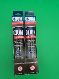 PAIR Of 2 Ozium Smoke & Odor Eliminator Air Sanitizer / Freshener 3.5oz NEW CAR - Picture 1 of 3