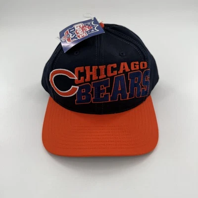 Boné Chicago Bears Snap Back NFL futebol laranja azul masculino estilo dia do jogo anos 90 - Imagem 1 de 4