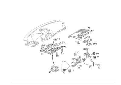 Genuine Mercedes-Benz Trim Ring 208-680-04-65-7C45 - Image 1 of 2