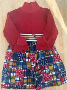 Vintage Girls Skirt Patchwork And Turtleneck Sweater Outfit - Picture 1 of 11