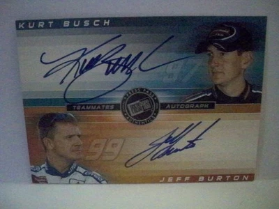 Kurt Busch/Jeff Burton 2003 Press Pass Eclipse Teammates Autos - Image 1 of 2