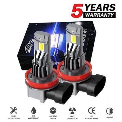 For Nissan Altima 2007-2018 H9 H11 LED Headlight High / Low Bulbs 10000K White - Image 1 of 4