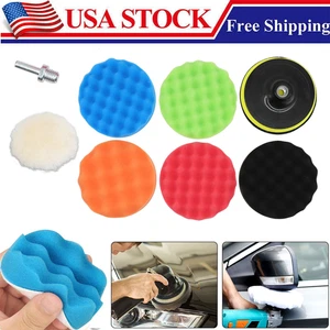 8pcs 6 Inch Car Buffing Pads Polishing for Drill Sponge Kit Waxing Foam Polisher - Picture 1 of 14