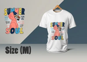 Summer Soul Printed T-Shirt - Medium Size - Trendy Streetwear Graphic Tee - Bild 1 von 1