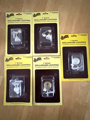 5 accesorios de techo de iluminación vintage para casa de muñecas escala 1" nuevos Foto 1 de 4