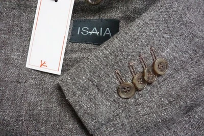 Isaia Napoli Wool Cashmere Blend Gray Tweedy Sport Coat Jacket 38R NEW - Image 1 of 4