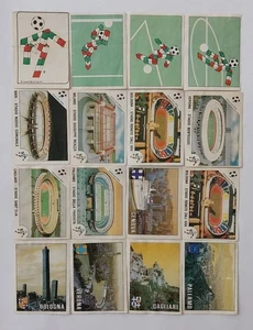 Panini World Cup Italia 90 Stadiums Logos Cities 16 Sticker Set Rare Argentina - Picture 1 of 6