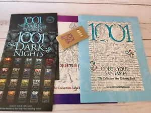 1001 DARK NIGHTS Romance Promo Set Coloring Books Crayons Collection - Foto 1 di 8