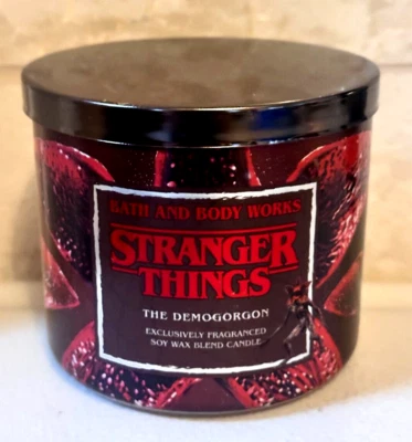Bath & Body Works STRANGER THINGS THE DEMOGORGON Candle 3 WICKS LARGE NEW MARCH - Image 1 of 4