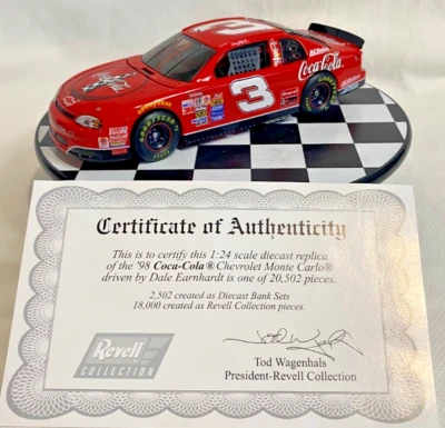 1998 REVELL 1/24 Dale  Earnhardt Sr #3 Coca-Cola Monte Carlo w/ Bonus 1 of 18000 - Image 1 of 4